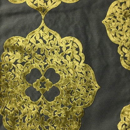 Mayfair - Burnout Velvet Fabric Drapery & Upholstery Fabric by the Yard - Available in 12 Colors - Palm - Top Fabric - 4