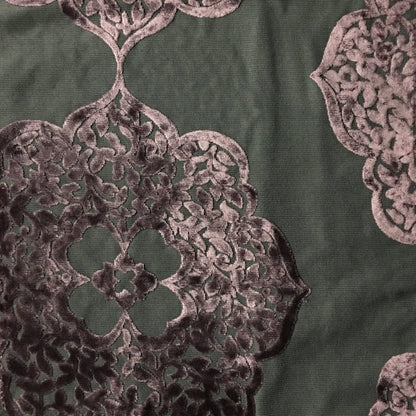 Mayfair - Burnout Velvet Fabric Drapery & Upholstery Fabric by the Yard - Available in 12 Colors - Plum - Top Fabric - 11