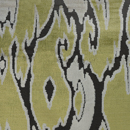 MALDIVES - ABSTRACT DESIGNER PATTERN CUT VELVET UPHOLSTERY FABRIC BY THE YARD