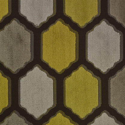 MALLORCA - MODERN HONEYCOMB PATTERN CUT VELVET UPHOLSTERY FABRIC BY THE YARD