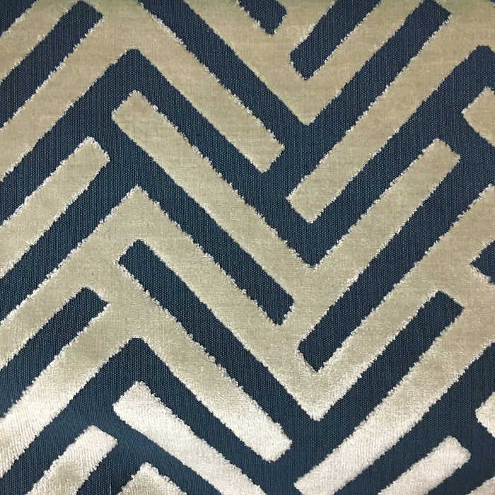 Ministry - Cut Velvet Fabric Drapery & Upholstery Fabric by the Yard - Available in 10 Colors - Sailor - Top Fabric - 6