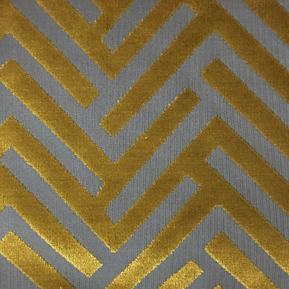 Ministry - Cut Velvet Fabric Drapery & Upholstery Fabric by the Yard - Available in 10 Colors - Curry - Top Fabric - 7