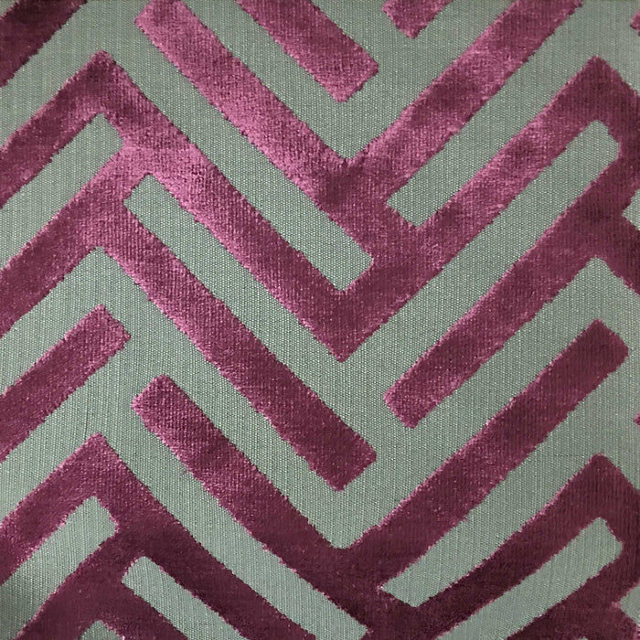 Ministry - Cut Velvet Fabric Drapery & Upholstery Fabric by the Yard - Available in 10 Colors - Amethyst - Top Fabric - 9
