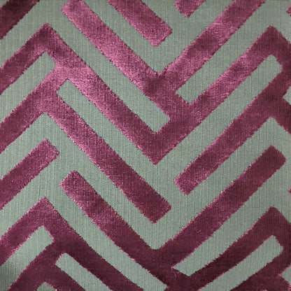 Ministry - Cut Velvet Fabric Drapery & Upholstery Fabric by the Yard - Available in 10 Colors - Amethyst - Top Fabric - 9