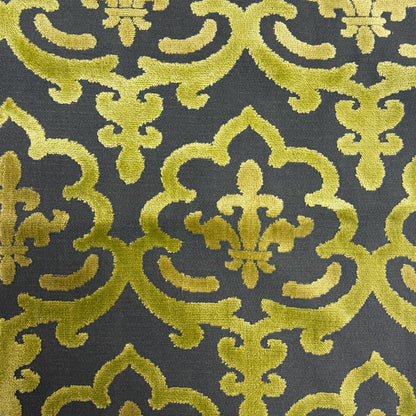 MARRAKESH - DAMASK PATTERN CUT VELVET UPHOLSTERY FABRIC