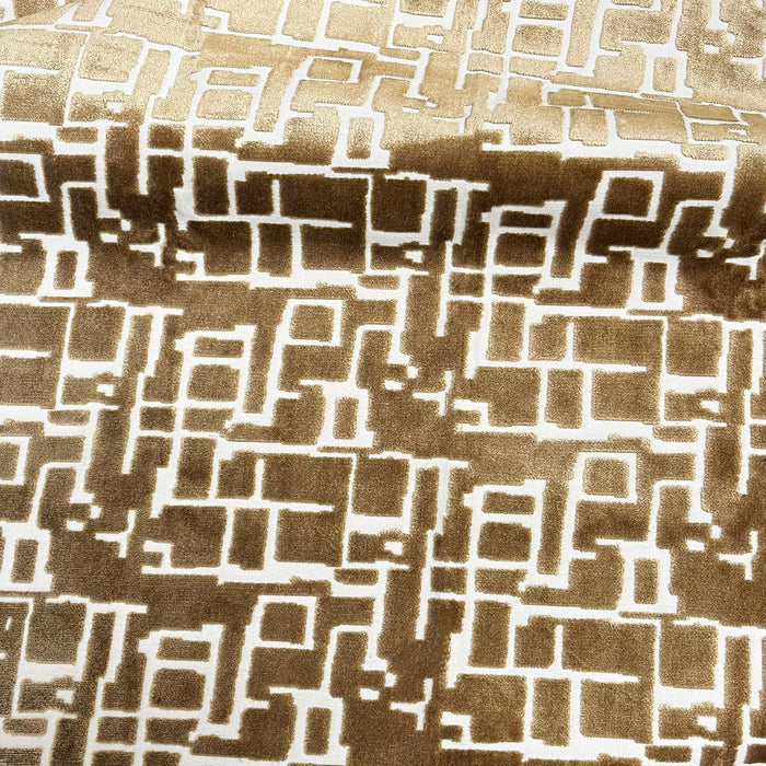 MAZE - CUT VELVET GEOMETRIC UPHOLSTERY FABRIC BY THE YARD