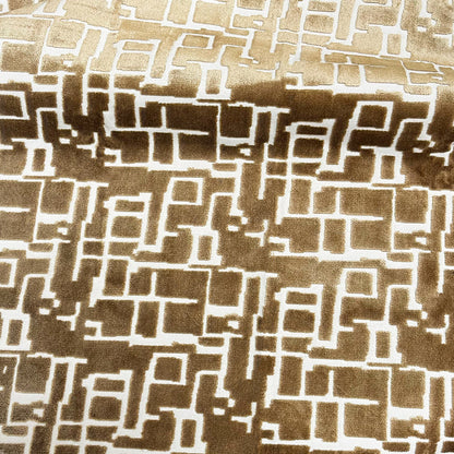 MAZE - CUT VELVET GEOMETRIC UPHOLSTERY FABRIC BY THE YARD