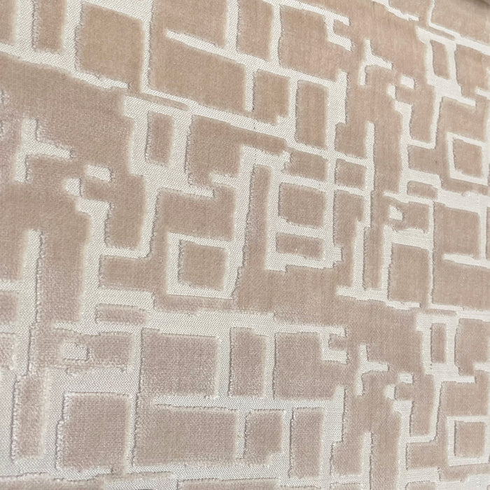 MAZE - CUT VELVET GEOMETRIC UPHOLSTERY FABRIC BY THE YARD