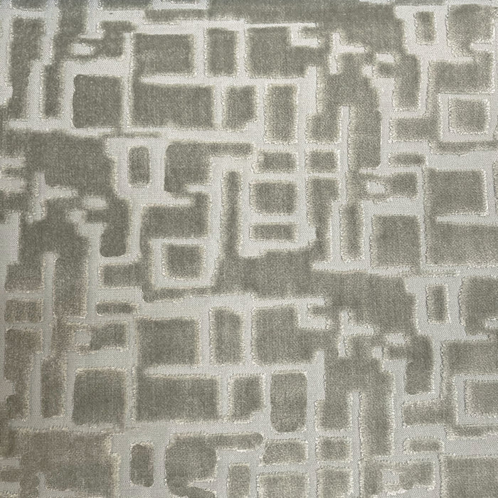 MAZE - CUT VELVET GEOMETRIC UPHOLSTERY FABRIC BY THE YARD