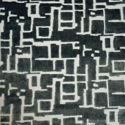 MAZE - CUT VELVET GEOMETRIC UPHOLSTERY FABRIC BY THE YARD