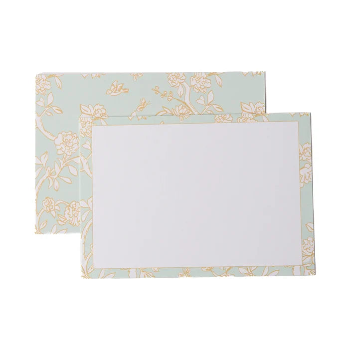 Mint Chinoiserie Notecards
