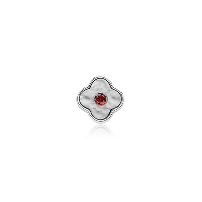 Molten Clover Charms (Silver) - Birthstones