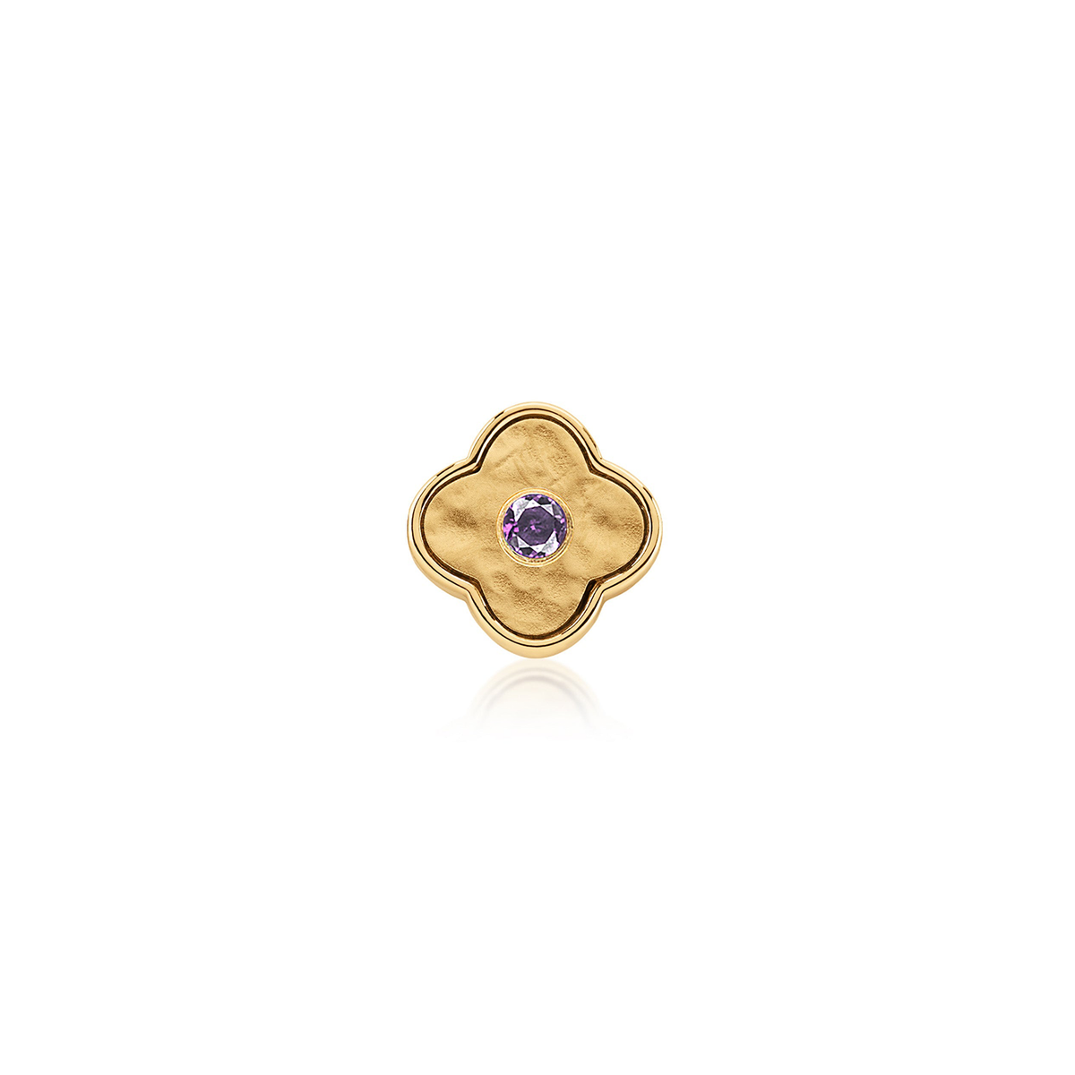 Molten Clover Charms (Gold) - Birthstones