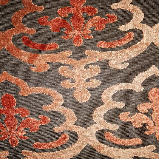 Temple - Cut Velvet Fabric Damask Pattern Drapery & Upholstery Fabric by the Yard - Available in 9 Colors - Blush - Top Fabric - 5