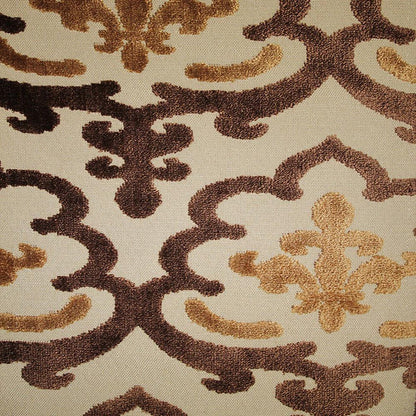 Temple - Cut Velvet Fabric Damask Pattern Drapery & Upholstery Fabric by the Yard - Available in 9 Colors - Bittersweet - Top Fabric - 9