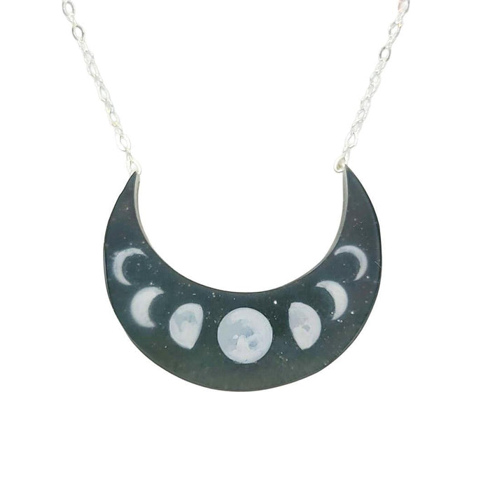 Necklace - Glitter Moons (Sterling Silver) by Fernworks