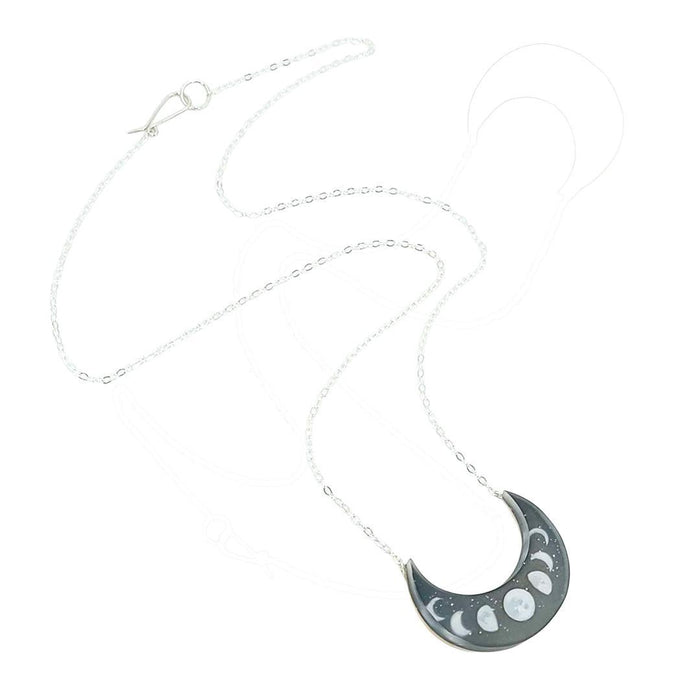 Necklace - Glitter Moons (Sterling Silver) by Fernworks