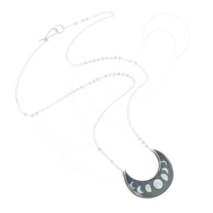 Necklace - Glitter Moons (Sterling Silver) by Fernworks