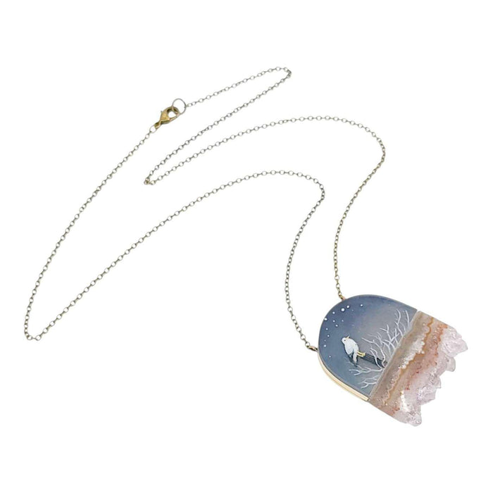 Necklace - Salt Crystal (Brass) by Fernworks