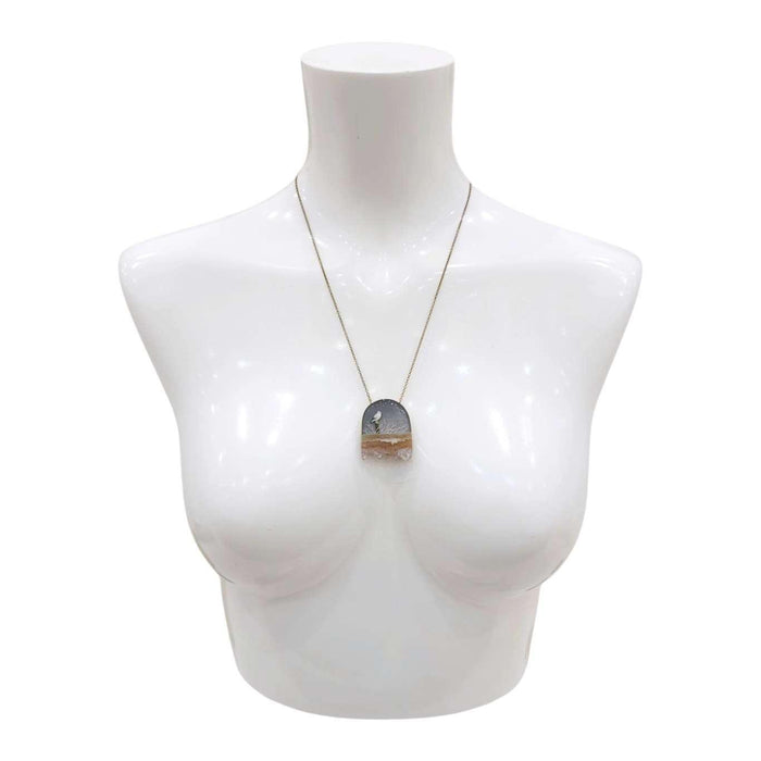 Necklace - Salt Crystal (Brass) by Fernworks