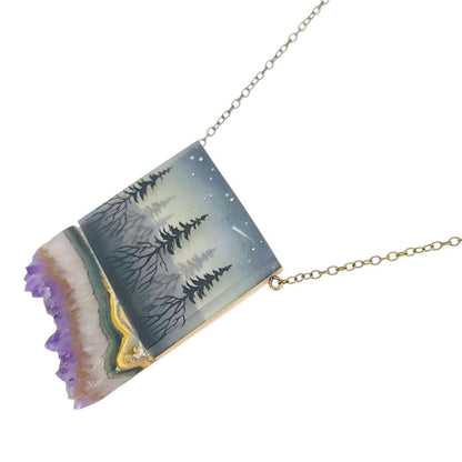 Necklace - Strata Crystal (Brass) by Fernworks