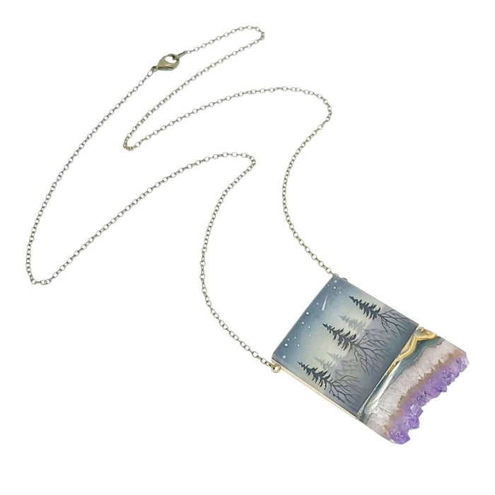 Necklace - Strata Crystal (Brass) by Fernworks
