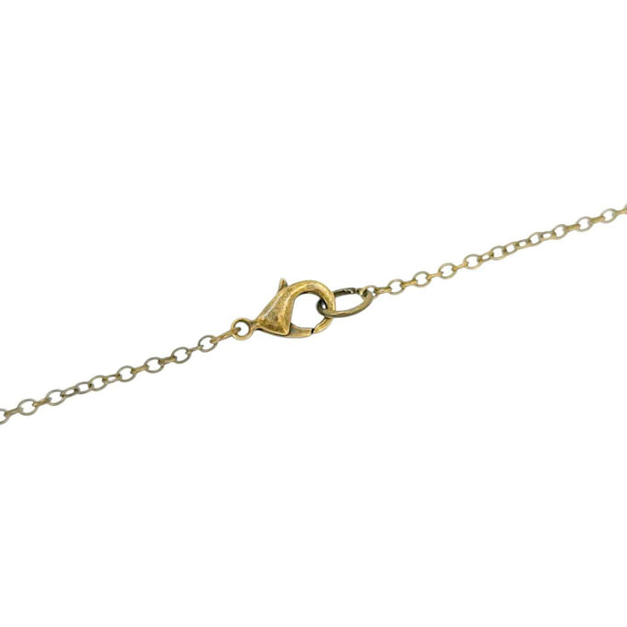 Necklace - Wolf Crystal (Brass) by Fernworks