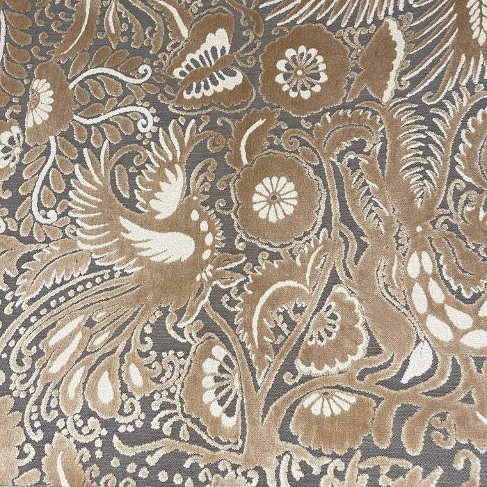 OTOMI - MEXICAN OTOMI PATTERN CUT VELVET UPHOLSTERY FABRIC BY THE YARD