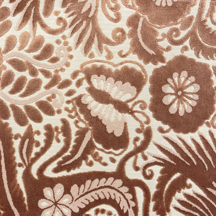 OTOMI - MEXICAN OTOMI PATTERN CUT VELVET UPHOLSTERY FABRIC BY THE YARD