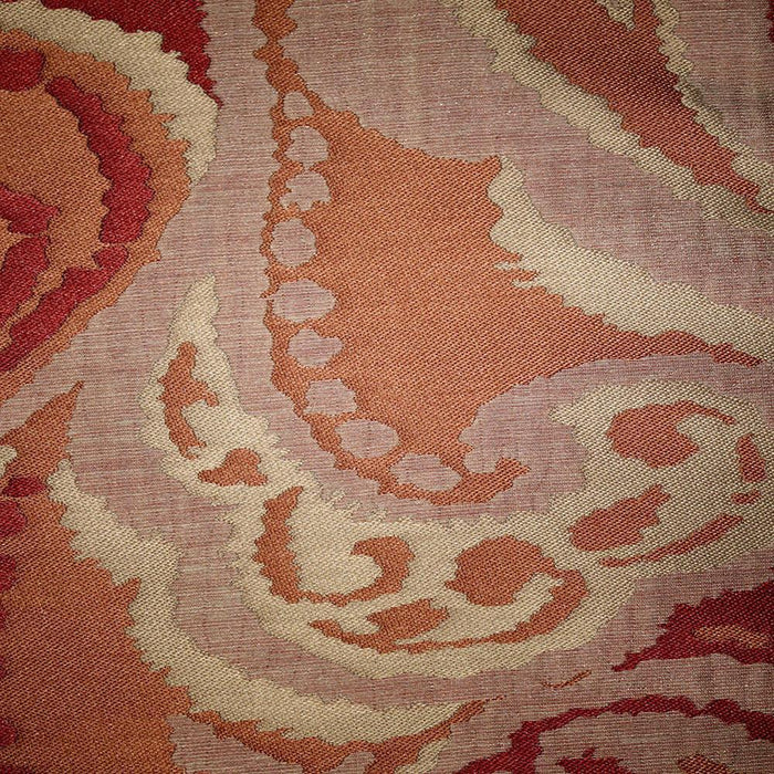 Greenwich - Jacquard Fabric Designer Pattern Home Decor Drapery Fabric by the Yard - Available in 11 Colors - Chili - Top Fabric - 4