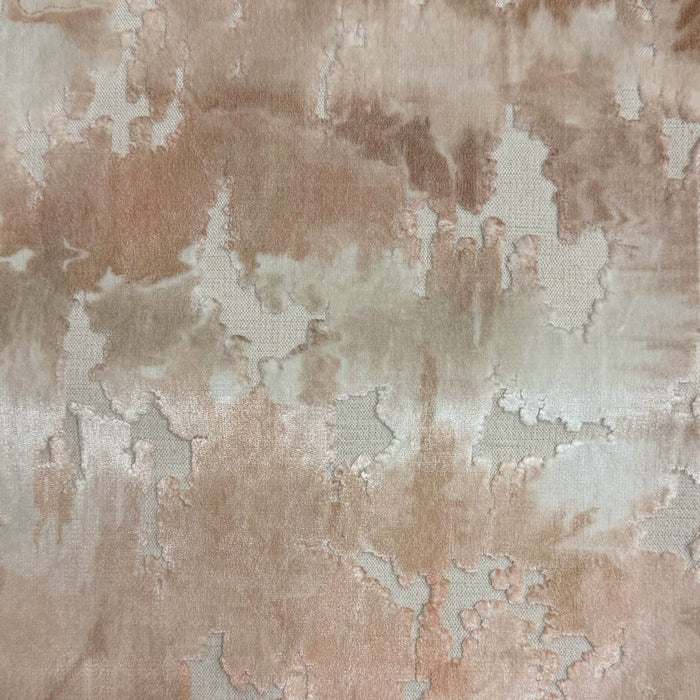 PASSAGE - WATERCOLOR PRINTED CUT VELVET UPHOLSTERY FABRIC BY THE YARD
