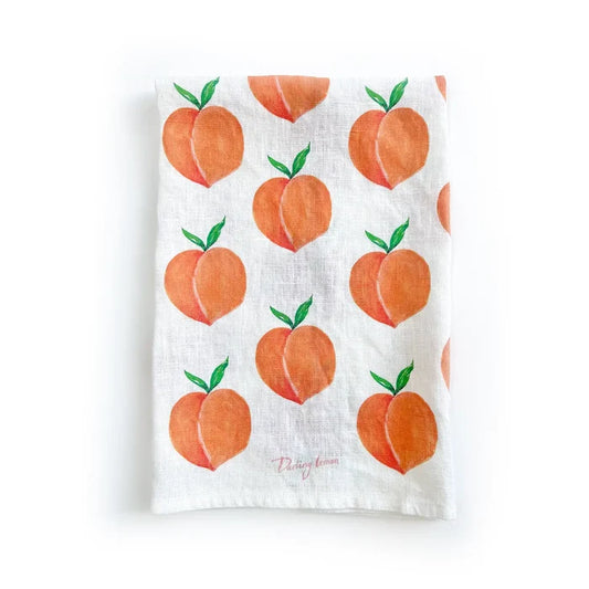 Peaches Linen Kitchen Towel