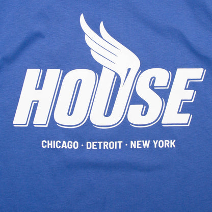 Peak House Front Print - Tshirt - Blue