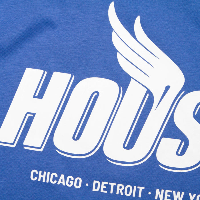 Peak House Front Print - Tshirt - Blue