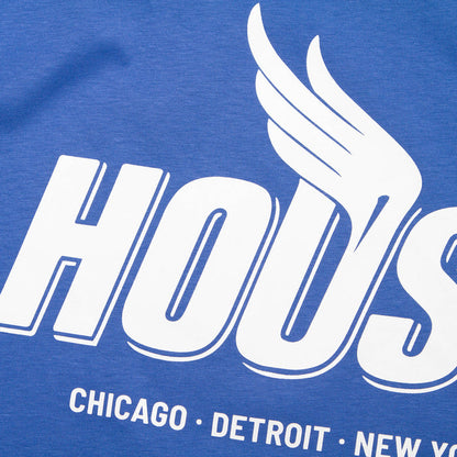 Peak House Front Print - Tshirt - Blue