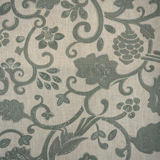 PHOEBE - JACOBEAN FLORAL PRINT UPHOLSTERY FABRIC BY THE YARD