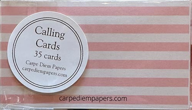 Pink Paris Floral Calling Cards