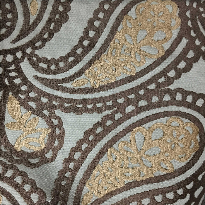 Victoria - Bold Paisley Cut Velvet Upholstery Fabric by the Yard - Available in 10 Colors - Bittersweet - Top Fabric - 9