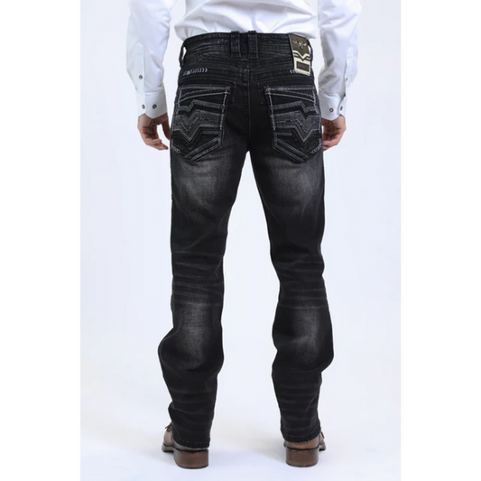 Platini Holt Men's Black Slim Boot Cut Jeans