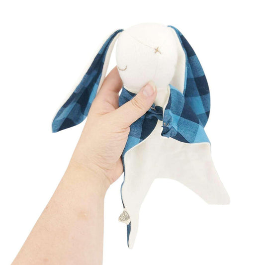Plush - Bunny Snuggle Lovey (Carolina Indigo) by The Bird & Elephant