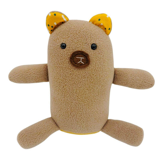 Plush - Light Brown Bear (Yellow Ears) by Mr. Sogs