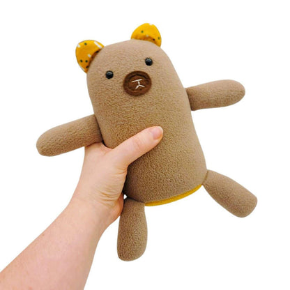 Plush - Light Brown Bear (Yellow Ears) by Mr. Sogs