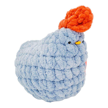 Plush Toy - Small Blue Chicken (Orange Heart) by Moyo Workshop