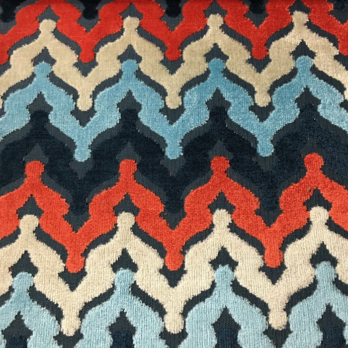 Lennon - Cut Velvet Fabric Drapery & Upholstery Fabric by the Yard - Available in 8 Colors - Patriotic - Top Fabric - 2