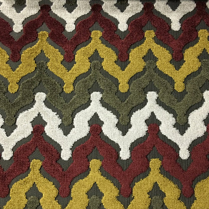 Lennon - Cut Velvet Fabric Drapery & Upholstery Fabric by the Yard - Available in 8 Colors - Henna - Top Fabric - 4