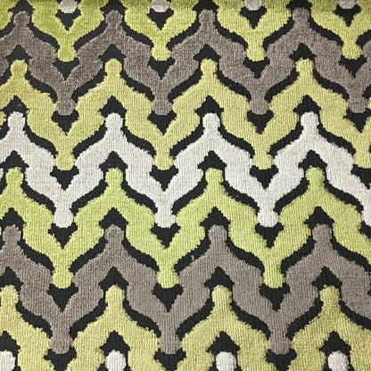Lennon - Cut Velvet Fabric Drapery & Upholstery Fabric by the Yard - Available in 8 Colors - Grass - Top Fabric - 5