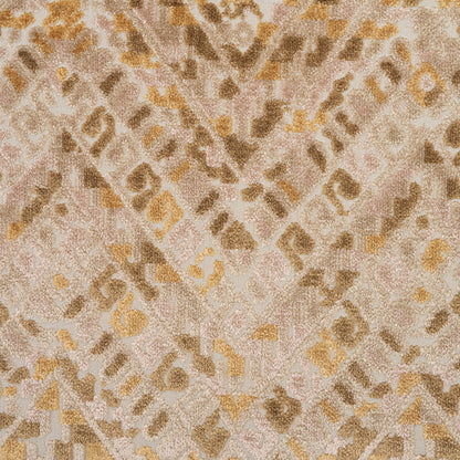 PUEBLA - GEOMETRIC CUT VELVET UPHOLSTERY FABRIC BY THE YARD