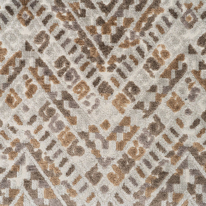 PUEBLA - GEOMETRIC CUT VELVET UPHOLSTERY FABRIC BY THE YARD
