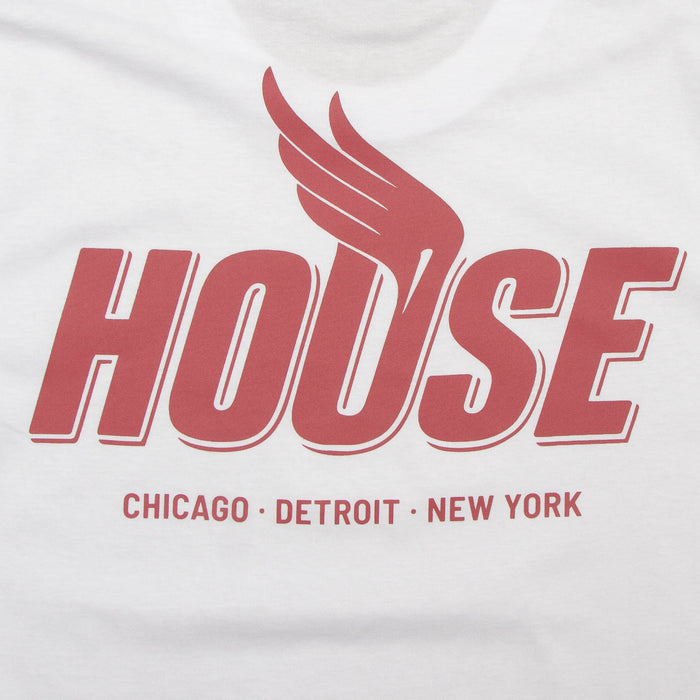 Red Peak House Front Print - Tshirt - White