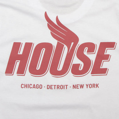 Red Peak House Front Print - Tshirt - White